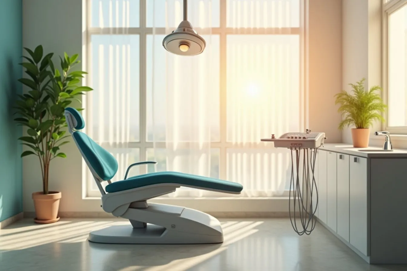 Ruhiges, helles Behandlungszimmer